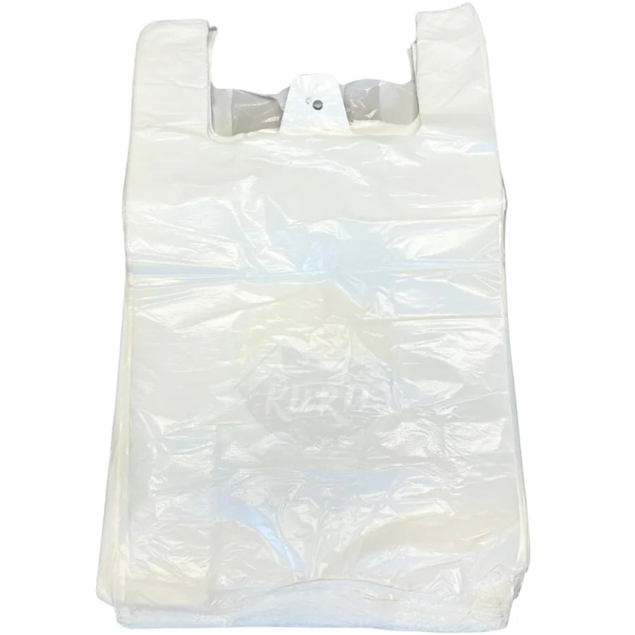 Plastic Tas 25+12x45cm Wit 2000st