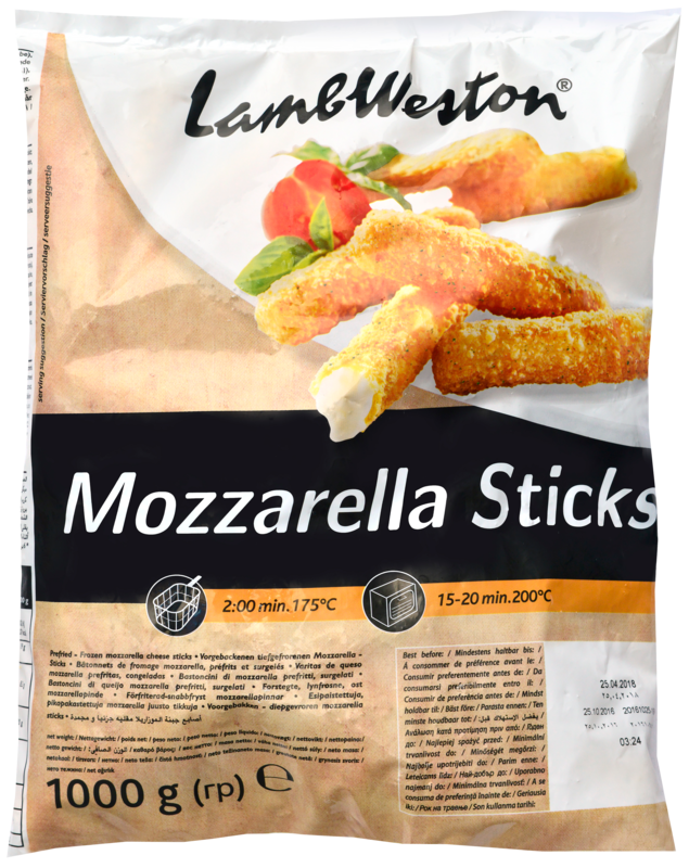 Mozzarella Sticks Lambweston 6x1kg